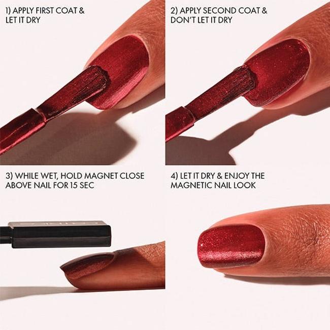 Así se hace una manicura magnética.